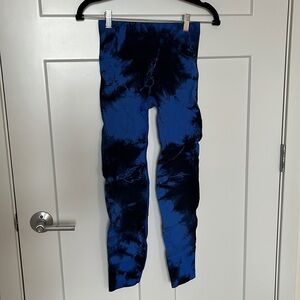 Lululemon Ebb To Street Pant Tie Dye Blue Black Leggings RARE Size 4